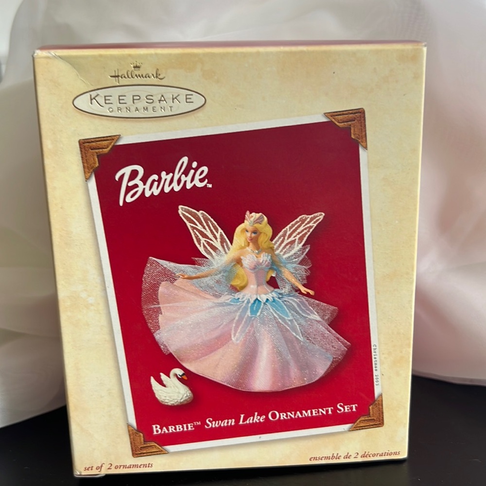 Vintage 2003 Barbie "Swan Lake" Hallmark Ornament Set